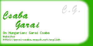 csaba garai business card